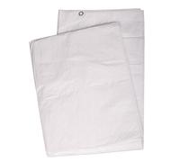 Mivos Universal Tarpaulin 3 x 4 m - White - Mould Resistant Protective Tarpaulin 60 g - Waterproof Fabric Tarpaulin for Car Garden Furniture Wood - PP-PE All-Purpose Tarpaulin with Aluminium Eyelets