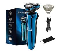 Mivrass Electric Shaver, Electric Razor for Man, 4D Floating Head Shaver, Fast Charging, Quiet Motor, Dual-Track Blades, IP6X Waterproof (Blue, Standard)