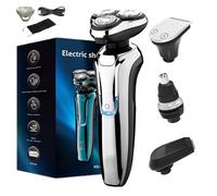 Mivrass Electric Shaver, Electric Razor for Man, 4D Floating Head Shaver, Fast Charging, Quiet Motor, Dual-Track Blades, IP6X Waterproof (Silver, Upgrade)