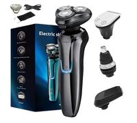 Mivrass Electric Shaver, Electric Razor for Man, 4D Floating Head Shaver, Fast Charging, Quiet Motor, Dual-Track Blades, IP6X Waterproof (Black, Upgrade)