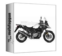 mivv exhaust homologated catalytic speed edge steel black carbon cap compatible with suzuki dl v-strom 650 2023 2024 mototopgun