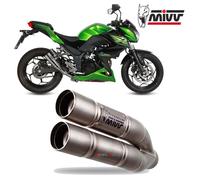 Mivv Exhaust Muffler Double Gun Titanium for KAWASAKI Z 300 2015 > 2016