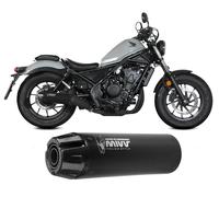 Mivv H.091.lh1bg Hr-1 Honda Cmx 500 Rebel 2022-24 Slip On Muffler Silver Homologated
