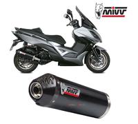 Mivv Exhaust Oval Black Black inox Carbon Cap KYMCO XCITING 400I 2013 > 2020