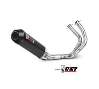 Mivv Complete Exhaust Oval Carbon with Carbon Cap for Kawasaki Z650 2017 > 2023