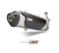 Mivv Approved Complete Exhaust Urban Steel for Piaggio Mp3 400 2007 > 2011