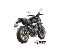 MIVV HR-1 LONG BLACK STAINLESS STEEL FULL EXHAUST SYSTEM FOR YAMAHA XSR 700 2021