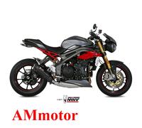 Mivv Triumph Speed Triple 2018 18 Exhaust Suono Black Motorcycle Low