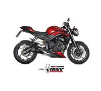 MIVV X-M5 STEEL BLACK COMPLETE EXHAUST FOR TRIUMPH STREET TRIPLE 765 R / RS 202