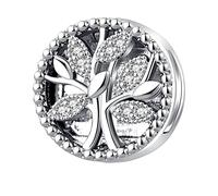 MiWangLing Reflexions Family Tree Clip Charm CZ Lock Stopper Bead for Pandroa Reflexions Bracelet, Metal crystal Rhinestone, base