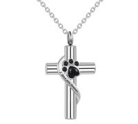 MiWangLing Turtle Angel Dog Butterfly Cremation Jewelry for Ashes Stainless Steel Urn Necklace Ash Holder for Women Men, Metal, Cubic Zirconia