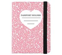Miwasion Cute Passport Holder and Holder Combo Passport Cover with Compatible Wallet Credit Card Protector RFID Blocking Women Men, Pink-V6, Cute