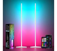 MIWATT 2PCS Corner Floor Lamp - Smart RGB LED Corner Lamp with App and Remote Control, 16 Million Colors & 68+ Scene, Music Sync, Timer Setting -for Living Rooms, Bedrooms, and Gaming Rooms