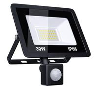MIWATT 30W Security Lights Outdoor Motion Sensor, 2300LM PIR Sensor Security Light, Super Bright, Ultra Thin, Water-Resistant Flood Light for Garden, Patio, Backyard, Rooftop and More