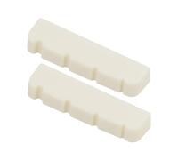Miwayer 4/5/6 String Electric Bass Bone Bridge Nut Flat Bottom Pre-Slotted Made of Real Bone (4S 38X6X9/8.3 2pack)