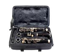 Miwayer Bb Clarinet 17 Keys Ebonite B Flat Clarinet Nickel Keys Particularly Beginner Students Woodwind with Carrying Case, 2 Barrels, 10 Reeds and Cleaning Kit (Black)