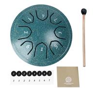 Miwayer Steel Tongue Drum 4.5 Inch 8 Notes Rain Chime Drum for Outside Garden Chakra Drum Rain Drum for Musical Education Camping Entertainment Meditation Yoga Chakra (Malachite, 4.5 Inch 8 Notes)
