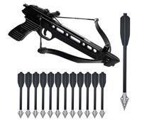 MIWEITOO Enhance Your Crossbow Experience with 6.3 Inch Aluminum Crossbow Bolts Arrows - 24 Pack for Target Practice and Small Game Hunting (Color : Black)