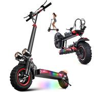 MIWEN 11'' Offroad Electric Scooters Adult,50-55km Long Range 48V 18Ah Battery,Foldable Pure escooter, Double Braking System & Shock Absorption Fast Electric Scooter for Teens,Max Load 150kg(black)
