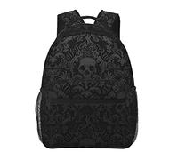 MIWOIE Multifunctional Gothic Wallpaper Skull Backpackï¼ŒLightweight Casual Student Shoulder Backpack,Hiking Bag.