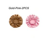 (Mix-2pcs-7) New Women's Satin Solid Wide-brimmed Sleeping Hat Unisex Head Wrap Elastic Band Cap Hair Care Bonnet Night Hat bonnet de nuit