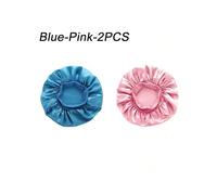 (Mix-2pcs-9) New Women's Satin Solid Wide-brimmed Sleeping Hat Unisex Head Wrap Elastic Band Cap Hair Care Bonnet Night Hat bonnet de nuit