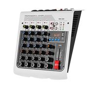 MIX-400 Professional 6-Channel Audio Mixer Mixing Console 3-Band EQ with Reverb Delay Effects Connect
