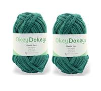 Mix and match colors, automatic return to checkout Never compressed to keep yarn fluffy 2 packs chenille yarn size 6 50g 35m crochet yarn green