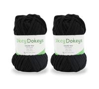 Mix and match colors, automatic return to checkout Never compressed to keep yarn fluffy 2 packs chenille yarn size 6 50g 35m crochet yarn black