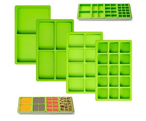 Mix Cavity Silicone Tray Dividers for Harvest Right Freeze Dryer Medium and Small Trays, 4 Pieces Green Silicone Trays for Harvest Right Freeze Dryer Accessories