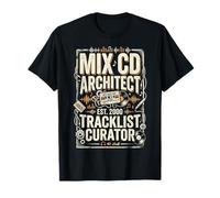 Mix CD Architect Tracklist Curator Retro Audio Graphic T-Shirt