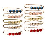 Mix Color 10PCS Brooches Pins CTCTBSJO Sweater Shawl Clips Shawl Collar Shirt Pins Vintage Shirt Clips Collar Safety Pin for Women Girls Clothing Dresses_ 7.5cm/2.95inch