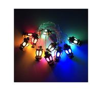 (Mix Color, 3m-20LEDS) Ramadan Eid Mubarak Lantern LED Fairy String Light Islam Muslim Hanging Decor