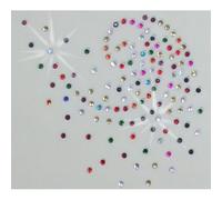 Mix Colour SS6 Spiral Splash Iron-On Rhinestone Diamante Gem Tshirt Transfer Applique Patch