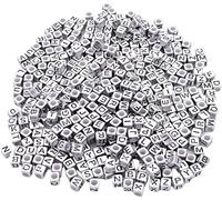 Mix Letter Beads Square Alphabet Beads Acrylic Beads DIY Jewelry Making for Bracelet Necklace AccessoriesNice and Practical