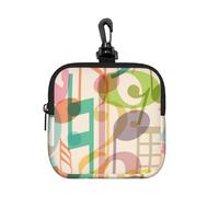 Mix Match Retro Musical Note Music, Square Zipper Storage Bag, Neoprene Coin Purse, Small Wallets, Change Pouch, Change Purse