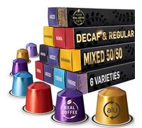 Mix Pack: 6 Unique Coffees | Decaf & Caffeinated Included | 100 Aluminium pods | Capsules Compatible with Nespresso | 50 decaf and 50 caffinated |