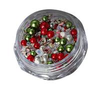 Mix Pearls And Rhinestones Flatback Rhinestones And Pearls For Tumblers Shoes Nails Art Mixed Sizes Nail Christmas