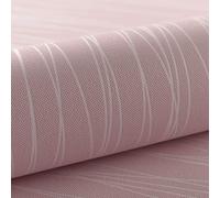 Mix Plain Stripe Textured Thick 3D Embossed Modern Minimalist Wallpaper Roll - Striped Flocking Wallcoverings, No Match Irregular Stripes for Bedroom, Living Room, Lounge - Blush