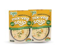 Mix Veg Soup 55 g (Pack of 2) | Tasty & Fresh Vegetables Flavor | First-Ever Instant Premix Soup in Thick Paste Form | Ready to Cook & Eat Food in Just 1 Minute |No Preservatives & Corn Flour