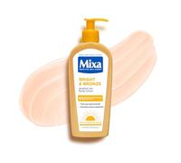 Mixa Bright & Bronze Gradual Tanning Body Lotion, Natural and Even Looking Tan, 24H Intense Hydration, with 4% Glycerin & Plant-Based DHA, Hypoallergenic, Tested on Sensitive Skin, 250ml