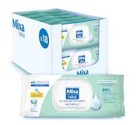 Mixa Natural Water Cleansing Baby Wipes, Pack of 18 x 48 Wipes