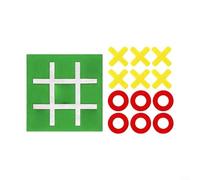 Mixabloem 10 Pieces Felt Game Set, 12Cm Nine Grid Strategy Board, For Family Interaction, Portable Puzzle Thinking Trainer For Camping Trips(10set green)