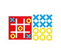 Mixabloem 10 Pieces Felt Game Set, 12Cm Nine Grid Strategy Board, For Family Interaction, Portable Puzzle Thinking Trainer For Camping Trips(10set red)