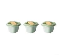 Mixabloem 3-Pack Ice Molds Built-in Handles Lids, Leakproof Single-Serve Forms For Healthy Snacks, Meals Ice Cubes, Easy To Remove Ice Lolly Maker(Green)