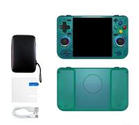 Mixabloem For 20000+ Games Retro Handheld Console, Open Source for LINUX WiFi Online Play, 18×12×5cm Sturdy ABS Gaming Device, For Travel for LEISURE Gaming(128G Green)