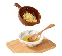 Mixabloem Resin Garlic Grater Bowl For Fresh Cooking - Artisanal 2-in-1 Herb Grinder, Mess-Free Design, For Garlic, Basil, Parmesan Culinary Prep(E)