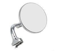 Mixabloem Vintage Stainless Steel Round Side Mirror for Classic Cars, Retro Front and Rear View Accessory with Clear Wide-Angle Reflection, Silver