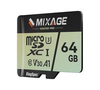 MIXAGE 64GB MicroSDXC Card UHS-I U3/V30/A1/C10-100MB/s Read 65MB/s Write, 4K UHD Video Recording - 3D NAND Flash SD Memory Card for Smartphones, Gaming Consoles, Dash/Security & Sports Cameras