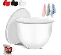 Mixaid Silicone Liners for Kitchen Tilt-Head 5 Qt Mixers, Silicone Mixing Bowl Liners, Kitchen Aid Mixer Bowl Accessories and Attachments for Baking and Cooking, Replacement Mixers Bowls(White1PC)